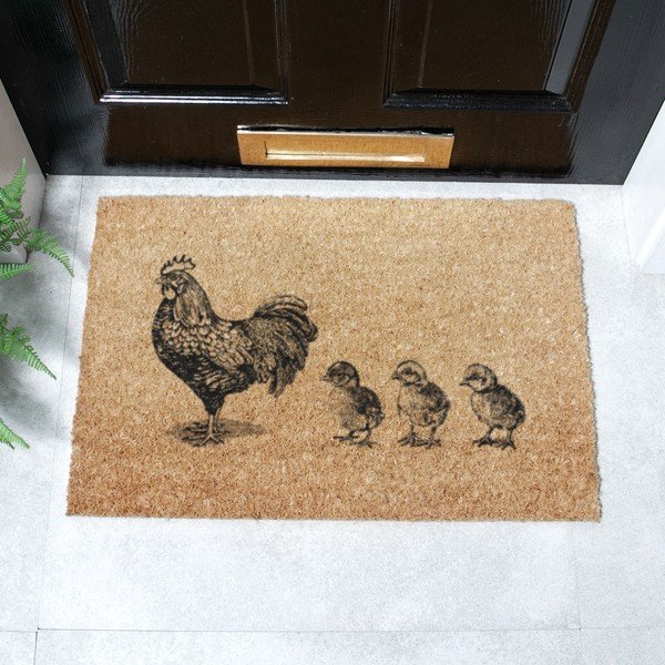 Rohožka z kokosového vlákna 40x60 cm Chickens and Chicks – Artsy Doormats-image-2