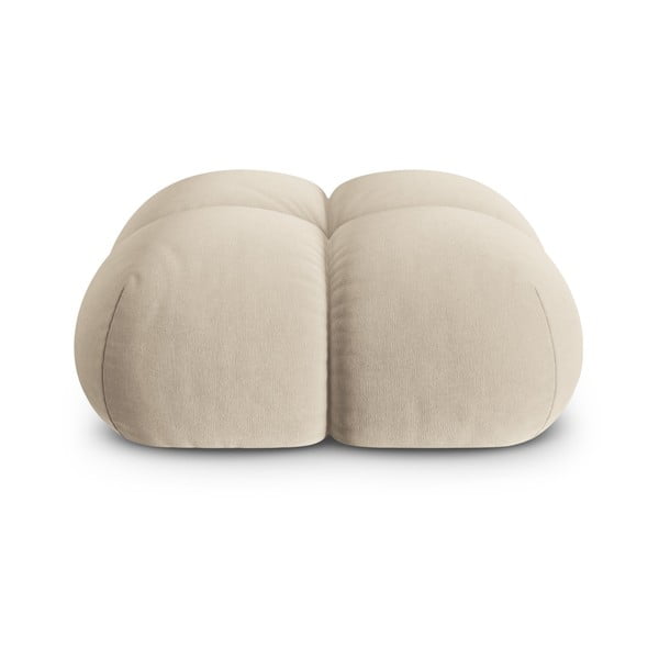 Béžová zamatová podnožka Loretto – Cosmopolitan Design