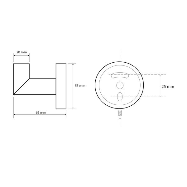 Čierny mosadzný háčik Sapho X-Round-image-1