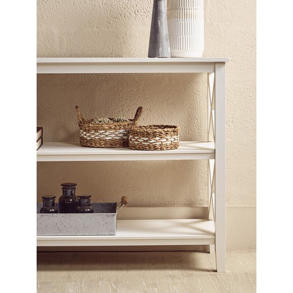 Biely regál z borovicového dreva 120x81x40 cm Heritage – Premier Housewares-image-4