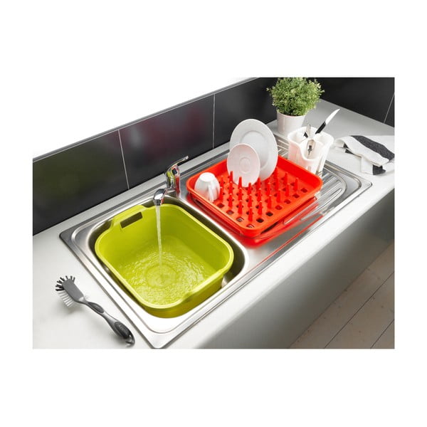 Biely plastový odkvapkávač na príbory 14x14 cm Signature – Addis-image-1