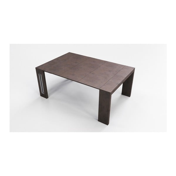 Menší rozkladací jedálenský stôl v dekore ocele Terraneo, 45 až 190 cm