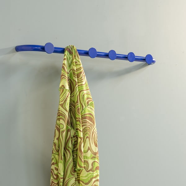 Modrý kovový nástenný vešiak 75 cm Retro – Spinder Design-image-1