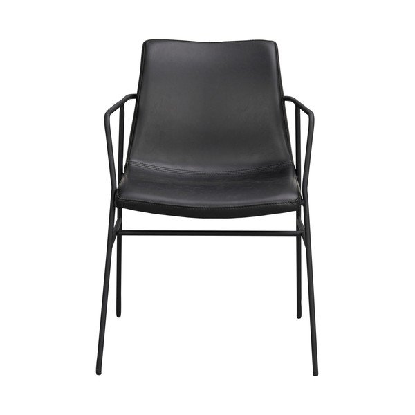 Čierna jedálenská stolička s poťahom z imitácie kože Rowico Huntingbay-image-3