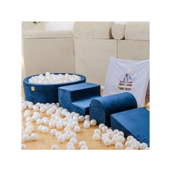 Svetlosivé zamatové penové ihrisko 45x143x30 cm Montessori – Meowbaby-image-1