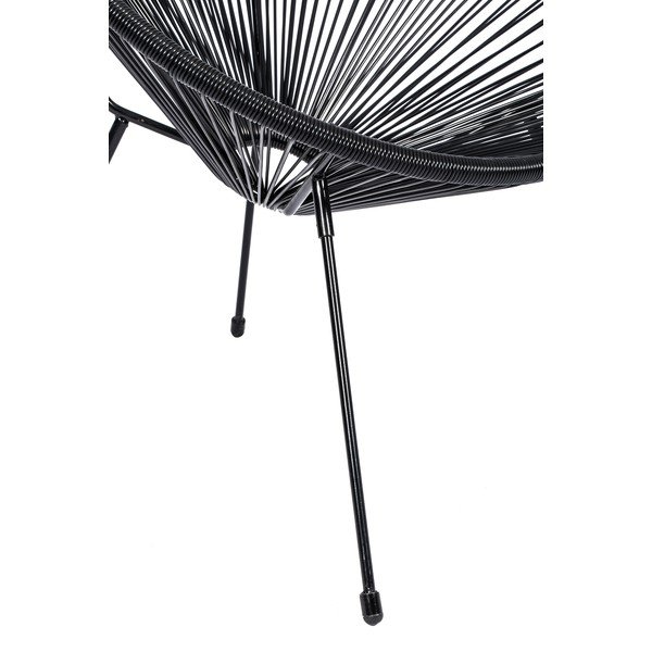 Set čiernych záhradných kresiel Avocado a stolíka Loris, ø 35 cm-image-4