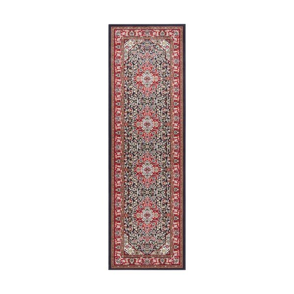 Červeno-modrý behúň Nouristan Skazar Isfahan, 80 x 250 cm