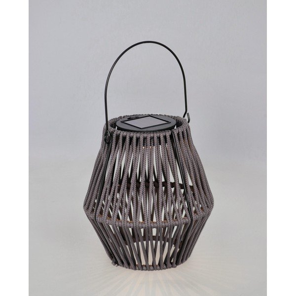 Sivý LED lampáš so solárnym panelom (výška  17 cm) Juny – Yes Everyday-image-1