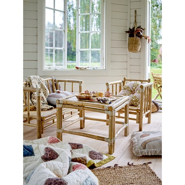 Bambusová detská lavica v prírodnej farbe Mini Sole – Bloomingville-image-1