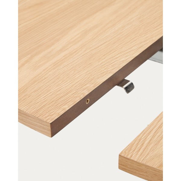 Rozkladací jedálenský stôl s doskou v dubovom dekore v prírodnej farbe 90x120 cm Montuiri – Kave Home-image-4