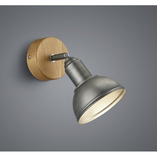 Bodové svietidlo v tmavosivo-prírodnej farbe 11x18 cm Delhi – Trio-image-1