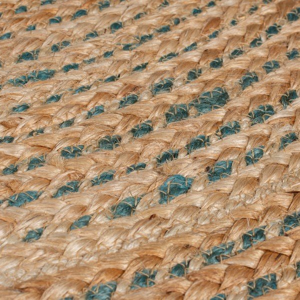Modrý/v prírodnej farbe jutový okrúhly koberec ø 133 cm Capri – Flair Rugs-image-4