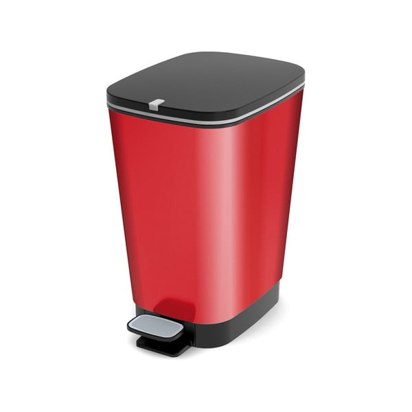 Červený pedálový plastový odpadkový kôš 25 l Chic Bin – KIS