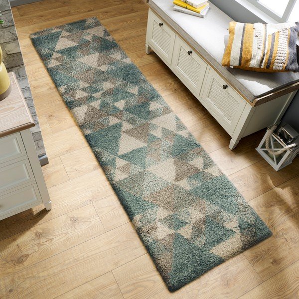 Sivo-modrý koberec Flair Rugs Nuru, 60 x 230 cm-image-1
