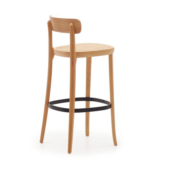 Barová stolička v dekore jaseňa v prírodnej farbe 99 cm Romane – Kave Home-image-4