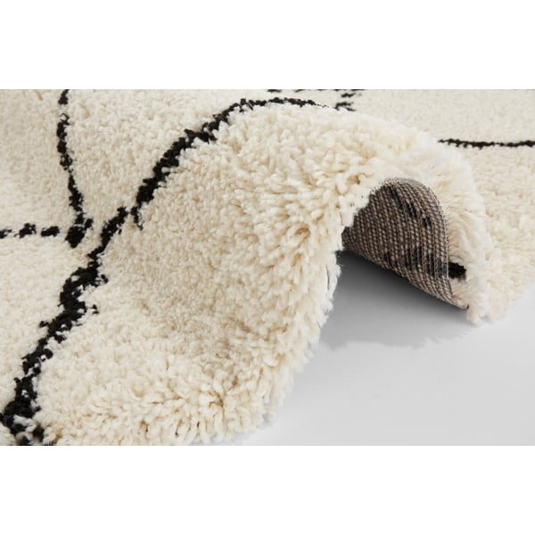 Béžovo-čierny koberec Mint Rugs Hash, ⌀ 120 cm-image-1