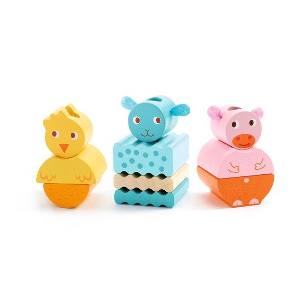 Detský drevený vláčik Djeco FarmTrain-image-1