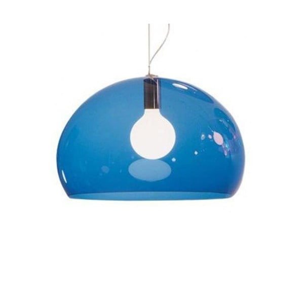 Petrolejové modré stropné svietidlo Kartell Fly, ⌀ 52 cm