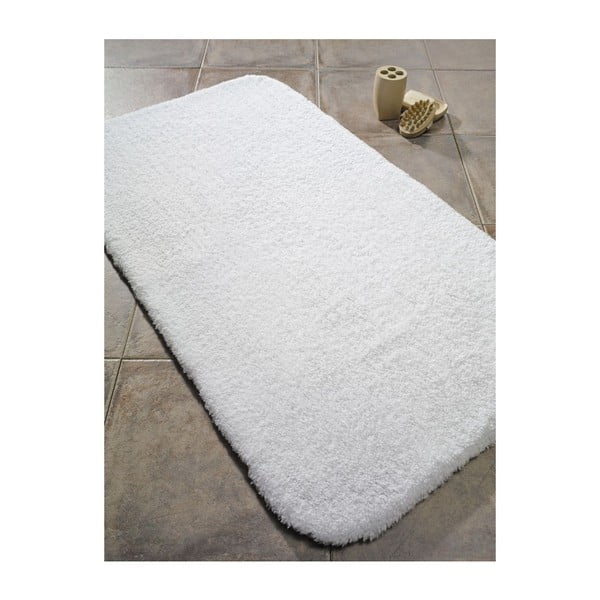 Biela predložka do kúpeľne Confetti Bathmats Organic 1500. 76 x 127 cm