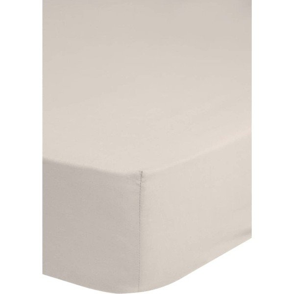 Béžová bavlnená elastická plachta Good Morning, 160 x 200 cm-image-1