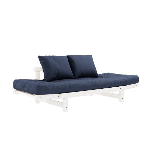 Rozkladacia pohovka s modrým poťahom Karup Design Beat White/Navy-image-4