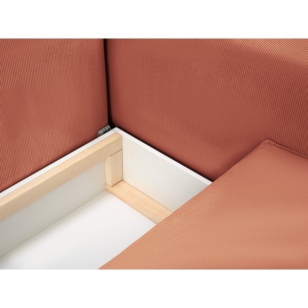 Ružová menčestrová rozkladacia pohovka Mazzini Sofas Azalea-image-1