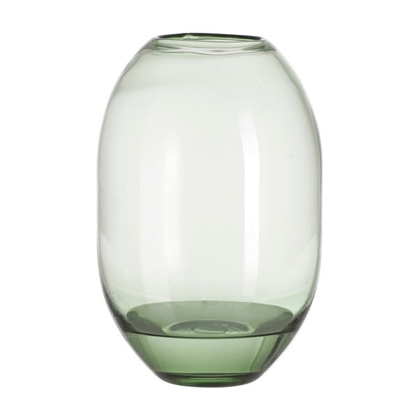 Zelená sklenená váza A Simple Mess Hedge, výška 29 cm