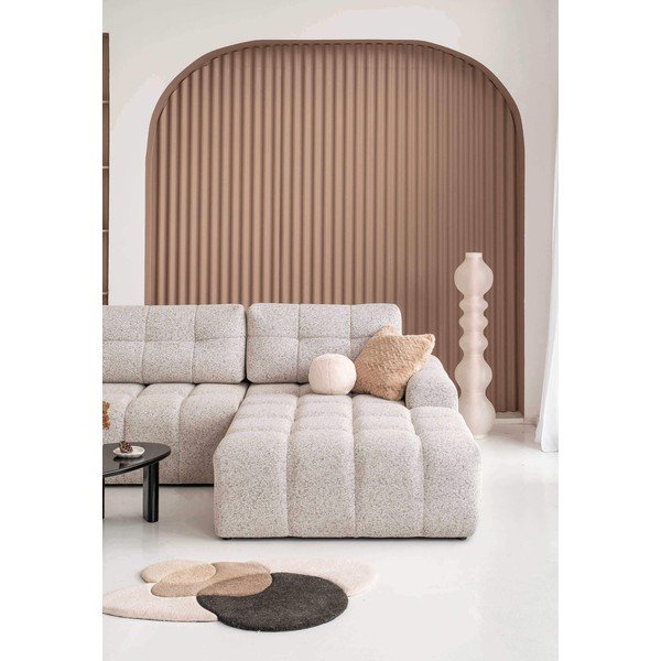 Béžová rozkladacia modulárna rohová pohovka s úložným priestorom (pravý roh) Lulu – Miuform-image-4