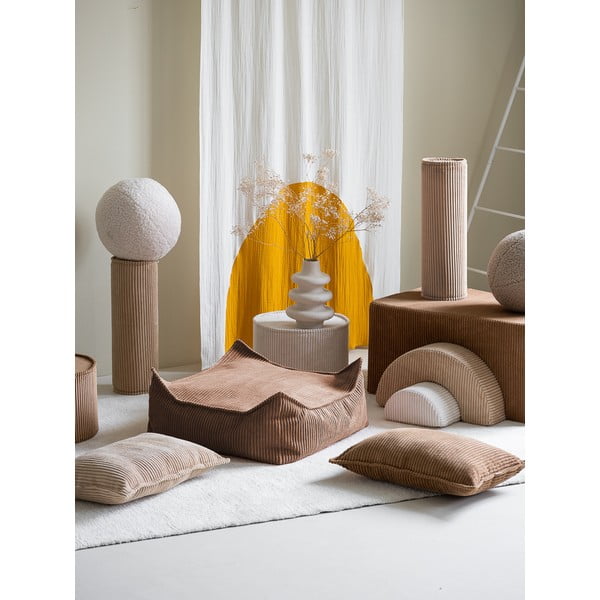 Hnedý menčestrový detský sedací vak Square – Wigiwama-image-3