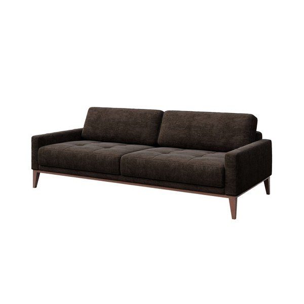 Tmavohnedá pohovka MESONICA Musso Tufted, 210 cm-image-1