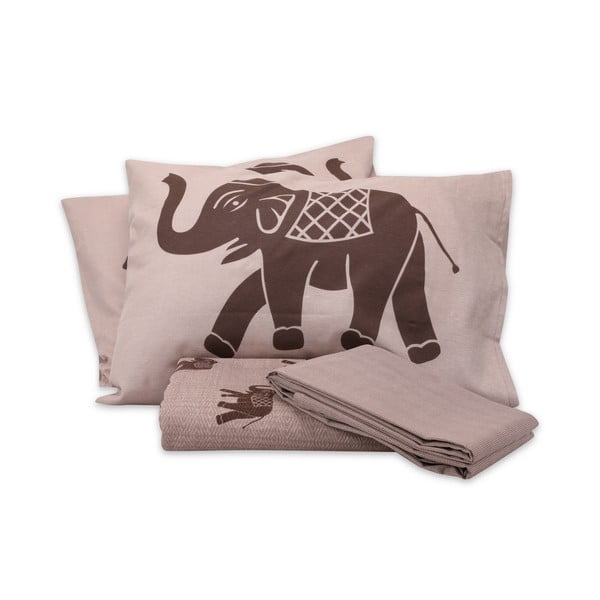 Bavlnený pléd cez posteľ na dvojlôžko s obliečkami na vankúše a plachtou Fil, 200 × 235 cm-image-3