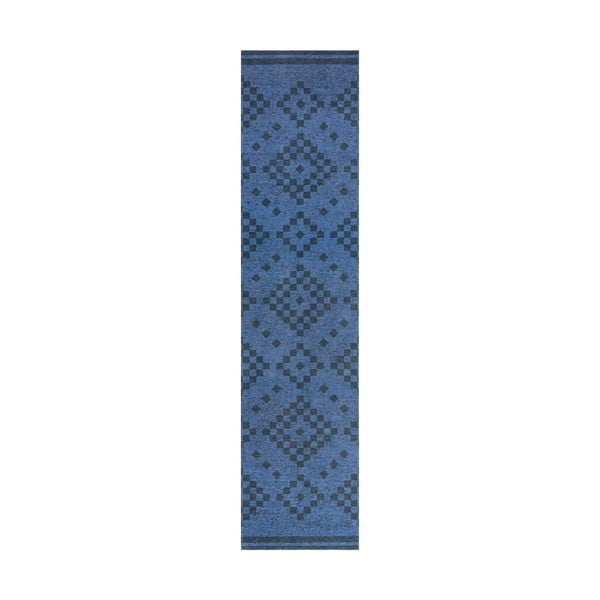Tmavomodrý prateľný koberec behúň 57x230 cm MATCH EVE – Flair Rugs