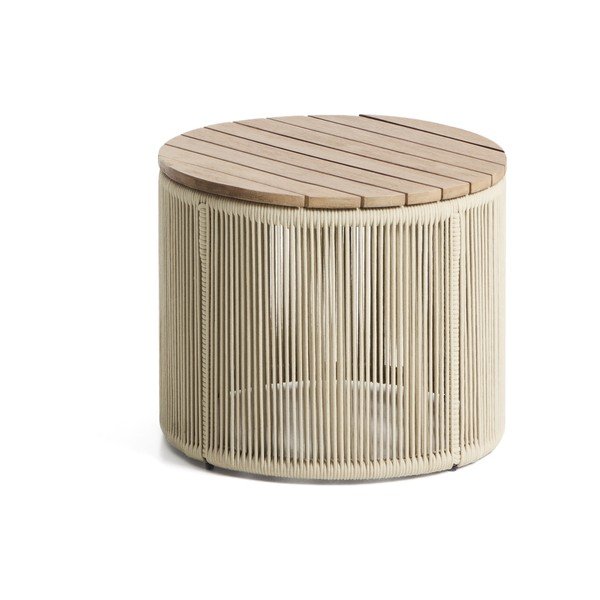 Okrúhly Záhradný konferenčný stolík s doskou z akácie ø 60 cm Dandara – Kave Home-image-4