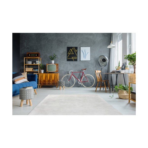 Biely ručne vyšívaný koberec Arte Espina Rabbit 100, 180 × 280 cm