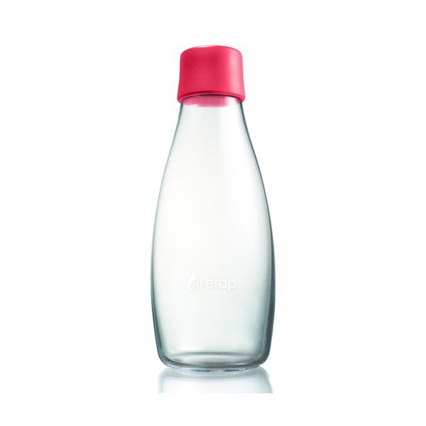 Malinovoružová sklenená fľaša ReTap s doživotnou zárukou, 500 ml