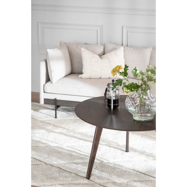 Tmavohnedý konferenčný stolík v dekore duba ø 90 cm Yumi – Rowico-image-1