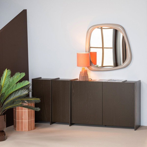 Tmavohnedá komoda v dekore jaseňa 200x85x44 cm Brock – WOOOD-image-1