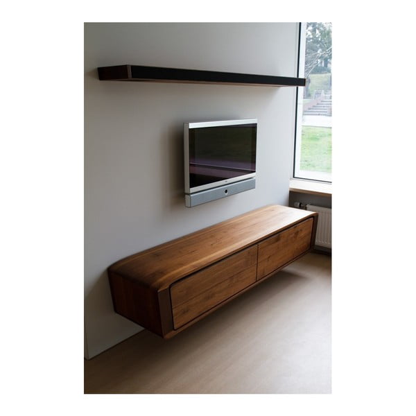 Nástenná TV komoda z masívneho dubového dreva Javorina Hang-image-1