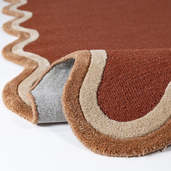 Ručne tkaný koberec s prímesou vlny v terakotovej farbe 120x170 cm Rivo Wool – Flair Rugs-image-2