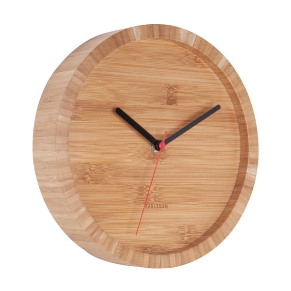 Hnedé nástenné bambusové hodiny Karlsson Tom, ⌀ 26 cm-image-1
