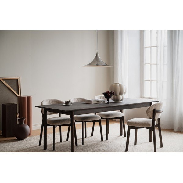 Rozkladací jedálenský stôl z dubového dreva 90x205 cm Derrymore – Rowico-image-4