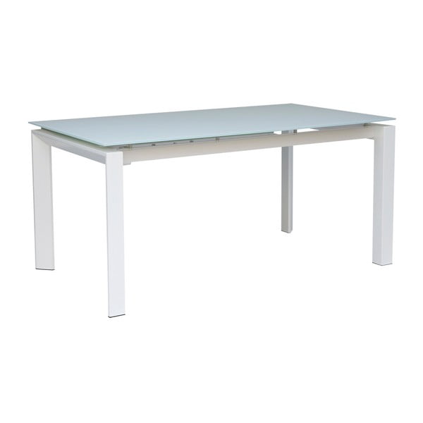 Biely rozkladací jedálenský stôl sømcasa Marla, 140 × 90 cm