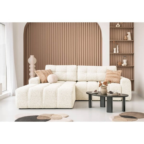 Krémová rozkladacia modulárna rohová pohovka s úložným priestorom (ľavý roh) Lulu – Miuform-image-4