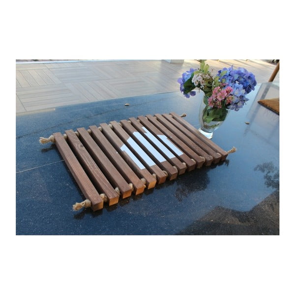Drevená rohožka Doormat Woodie, 64 × 40 cm-image-1
