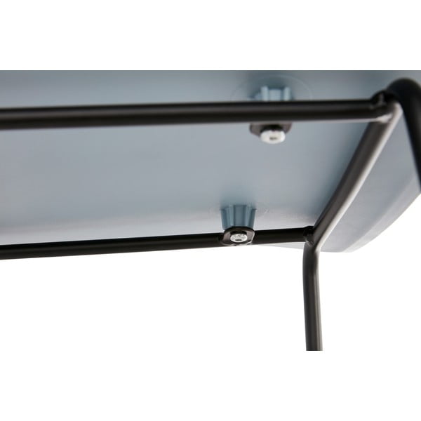 Modrá barová stolička s čiernymi nohami Kokoon Slade, výška sedu 76 cm-image-1