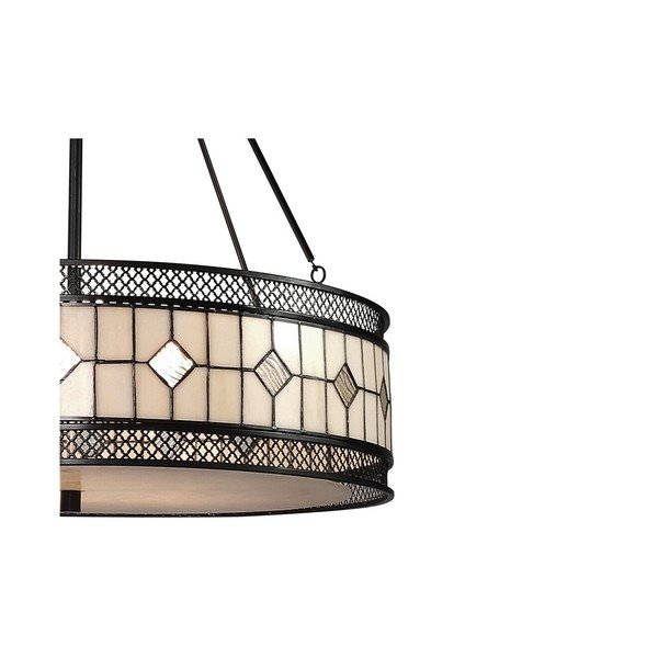 Kovové závesné svietidlo so skleneným tienidlom ø 60 cm Waldorf – Premier Housewares-image-3