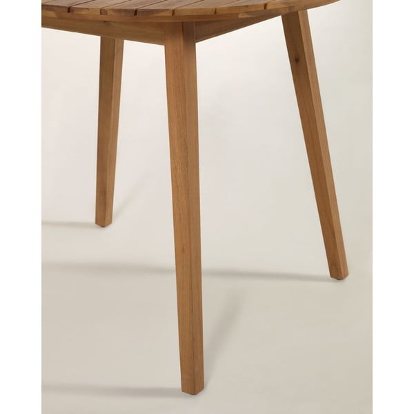 Záhradný jedálenský stôl z akáciového dreva Kave Home Vilma, ø 90 cm-image-4