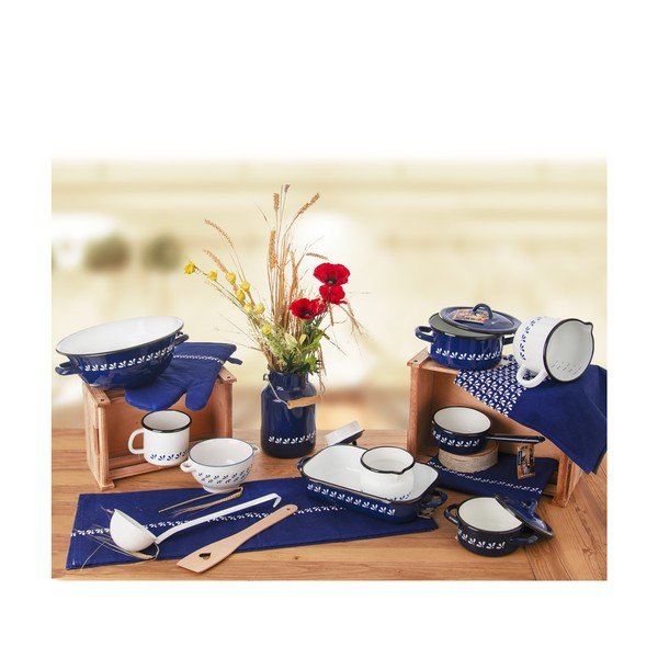 Biely smaltovaný hrnček Orion, 0,7 l-image-2