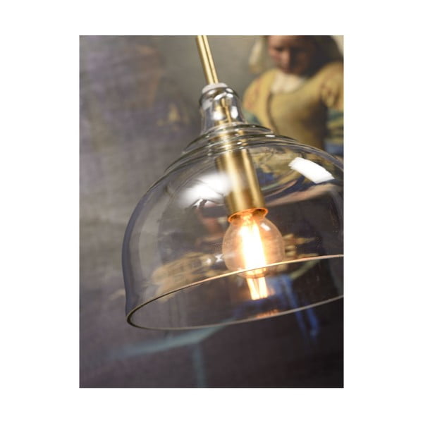 Závesné svietidlo v zlatej farbe so skleneným tienidlom ø 20 cm Brussels – it's about RoMi-image-1