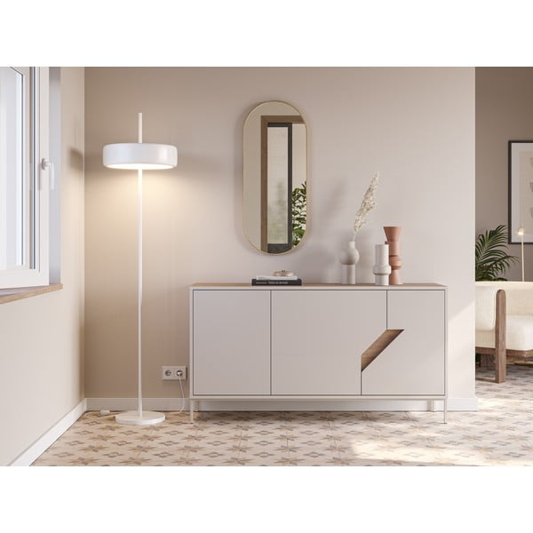 Komoda v dekore duba v krémovo-prírodnej farbe 150x80x40 cm Lilou – Marckeric-image-1